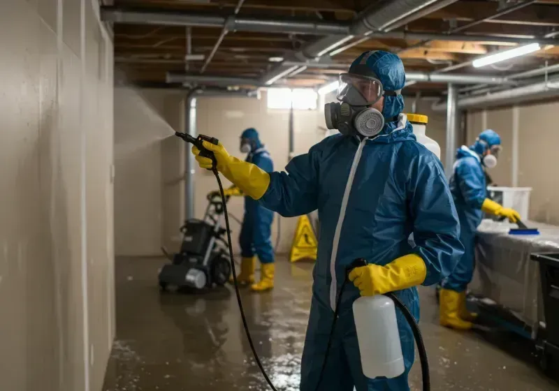 Basement Sanitization and Antimicrobial Treatment process in Del Rey Oaks, CA